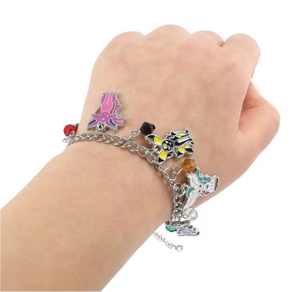 Pokemon Eevee Evolution Silver Charm Bracelet - Picture 5 of 7